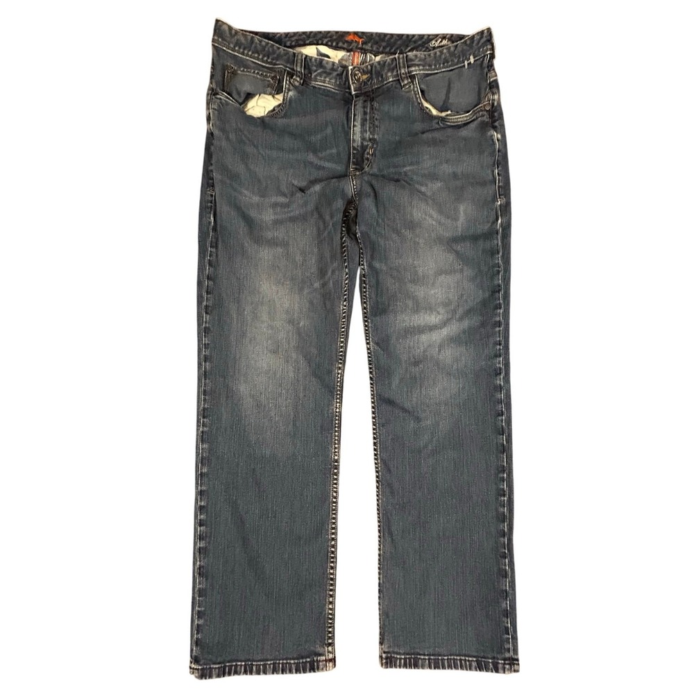 Tommy Bahama Sand Drifter Authentic Straight Jeans Mens 40/30 Blue Denim Pants